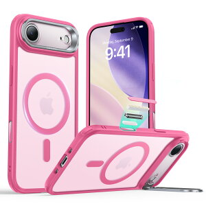 ESR iPhone 17/17 Pro / 17Pro Max/ Air MagSafe�Ή� �ČRMIL�K�i�̕ی� �J�����R���g���[���{�^���J�o�[�E�B��X�^���h�t�� �X�}�z�P�[�X ���h�~�w�� �N���A ESR Classic �n�C�u���b�h�P�[�X (HaloLock) - Clear�y