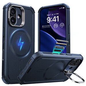 ESR iPhone 17/Air/17 Pro/17 Pro Max �P�[�X MagSafe�Ή� 7�{�R�p�K�i �ϏՌ� ��� �}�O�l�b�g�X�}�z�P�[�X �S�ʕی� MagSafe�A�N�Z�T���[�Ή� Cyber�V���[�Y�y�������K�i�z