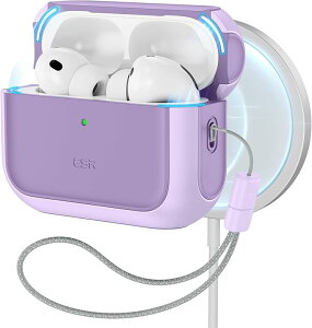 ESR AirPods Pro 3 �Ή� �P�[�X HaloLock���� MagSafe �Ή� AirPods Pro 3�P�[�X (2025) �p�n�C�u���b�h�����ی� ESR Orbit Hybrid Magentic Case, Compatible with AirPods Pro 3�y�������K�i�z