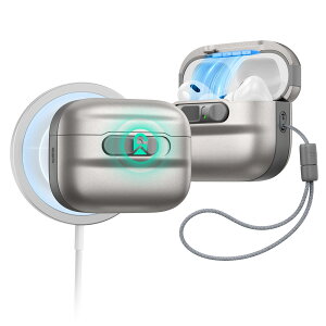 ESR AirPods Pro 3�i2025/USB-C�j��p �P�[�X �ϏՌ� �t���b�N���b�N �X���C�h�J�� MagSafe�Ή� ���C�����X�[�d LED�\�� �X�g���b�v�t �ی�J�o�[ Pulse�V���[�Y �y�������K�i�z