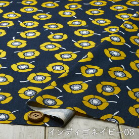 【花柄 アネモネ/新色追加 全3色】nina 綿100％オックスフォード生地 北欧デザイン 布帛【50cm単位 メール便3ヶまで】(e-2047)