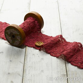 【レース 花柄/新色追加 全13色】100円均一 ストレッチレース【50cm単位 メール便16ヶまで】(kk-73)