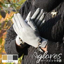 ホースビット手袋 ビット付きグローブ スマホ対応 裏起毛 レディース 細身 ハミ 〜馬好き競馬好きの方に〜【価格1500円(税込)+メール便250円】【メール便2ヶまで】(u-30)