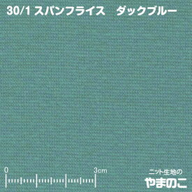 【エントリー&数量3でP10倍！】30単糸 スパンフライス ダックブルー伸びて縮んでしっかりフィット ニット生地