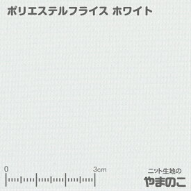 【エントリー&数量3でP10倍！】ポリエステルフライス ホワイト ジャージ向けフライス ニット生地