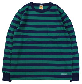 TROPHY CLOTHING [-Mid Border L/S Tee- Green size.36,38,40,42]