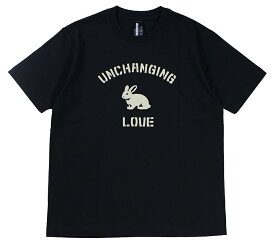UNCHANGING LOVE [-UCL RABBIT FLOCKEY TEE SHIRT SS- BLK size.S,M,L,XL]