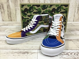 【中古】A BATHING APE × VANS MULTI CAMO SK8-HI BAPE 1H73191911 FW21※2022年3月入荷※