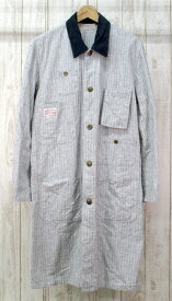 【中古】BONCOURA ボンクラ ロング コート ストライプ※2019年5月入荷※