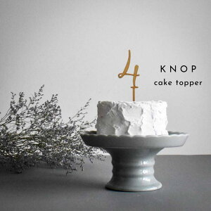 KNOP 【木製 ケーキトッパー 4】数字 4ヶ月 4歳 four  誕生日 バースデー 結婚式 ウェディング ブライダル ウエディングケーキ デコレーション ウェルカムスペース お祝い