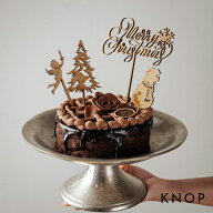 KNOP 【木製　ケーキトッパー　アイコン　4本セット】christmas サンタ　トワイライト　トナカイ　パーテ…