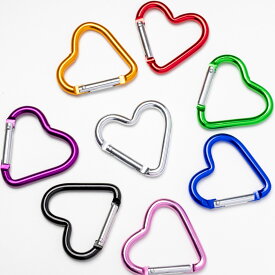 【Oshipi mini】ハートカラビナ（全8色）推しチャームをかわいく付けられるハート型カラビナ／バッグ・うちわ・じゃら付けに便利