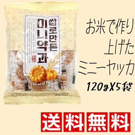 お米で作り上げたミニーヤッカ 120g×5袋セット 韓国食材 韓国お菓子 美味しいお菓子 お菓子 韓国スナック 韓国食品　ミニ薬菓　ミニー薬菓(ヤッカ)　韓国伝統菓子 ミニヤッカ