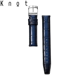 Knot ノット 時計 プレミアムクロコダイルレザー パティーナ仕上げ ブルー ストラップ 時計ベルト 18mm ベルトのみ購入はメール便のため代引き・着日指定・包装不可 スペアベルト 日本製 腕時計 ウォッチストラップ