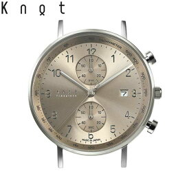 Knot ノット 時計 クラシック クロノグラフ アラビック シルバー ＆ ベージュ 時計本体のみベルト別売り 腕時計 メンズ レディース サファイアガラス 日本製