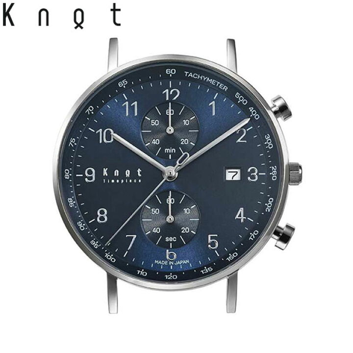 値下げしました！腕時計クロノグラフクォーツビジネス青knot