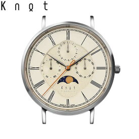 Knot ノット 時計 クラシック ムーンフェイズ シルバー ＆ アイボリー トリプルカレンダー 腕時計 ウォッチ 日本製 時計本体のみ（ベルト別売り）