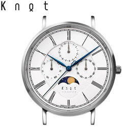 Knot ノット 時計 クラシック ムーンフェイズ シルバー ＆ ホワイト トリプルカレンダー 腕時計 日本製 時計本体のみ（ベルト別売り）