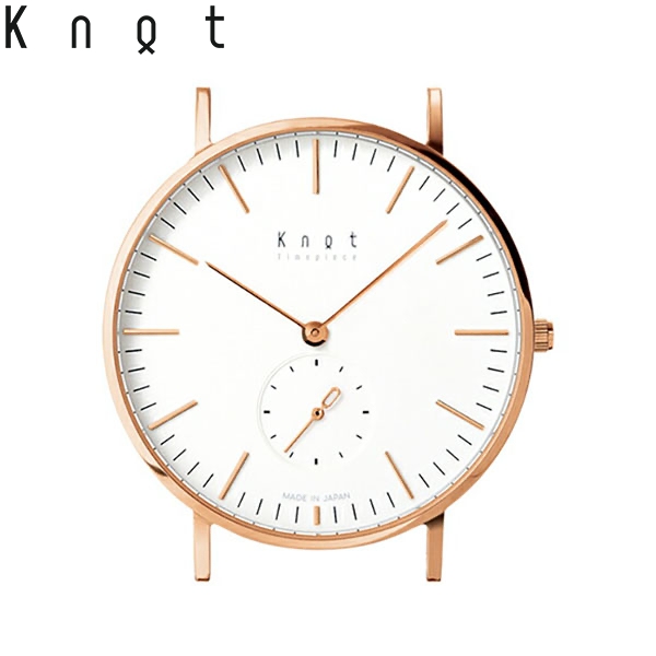 Knot ノット 時計 クラシック スモールセコンド ローズゴールド ＆ ホワイト 時計本体のみベルト別売り 腕時計 メンズ レディース  サファイアガラス 日本製 | Maker’s Watch Knot