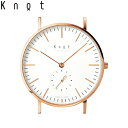 Knot（ノット）“クラシック スモールセコンド”ローズゴールド ＆ ホワイト時計本体のみ（ベルト別売り）腕時計/メンズ/レディース/サファイアガラス/日本製/... ランキングお取り寄せ