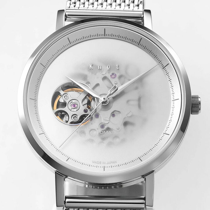 楽天市場】Knot ノット 時計 オートマチック スケルトン 39mm シルバー 