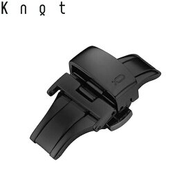 【最大2000円クーポン配布中】 Knot ノット 時計 オリジナルDバックル（18mm） ブラック 単独購入はメール便のため代引き・着日指定・包装不可