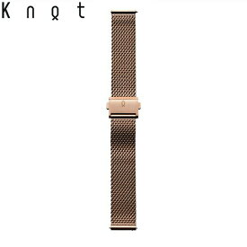 Knot ノット 時計 ミラネーゼ メッシュベルト（機械式用） Dバックル仕様 時計ベルト 18mm ローズゴールド ベルトのみ購入はメール便のため代引き・着日指定・包装不可 スペアベルト 日本製 腕時計 ウォッチストラップ