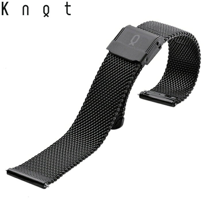 楽天市場 Knot ノット 時計 ミラネーゼ メッシュベルト 時計ベルト 18mm ブラック ベルトのみ購入はメール便のため代引き 着日指定 包装不可 スペアベルト ご自分でサイズ調整可能なスライド式バックル ステンレスメッシュ 日本製 Maker S Watch Knot