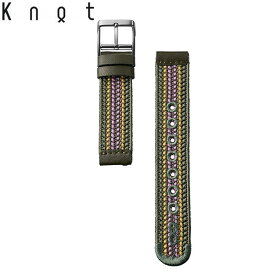 Knot ノット 時計 京都 昇苑くみひも 時計ベルト 18mm 綾高麗 グリーン×イエロー 松葉 MATSUBA ベルトのみ購入はメール便のため代引き・着日指定・包装不可 スペアベルト 日本製 腕時計 ウォッチストラップ