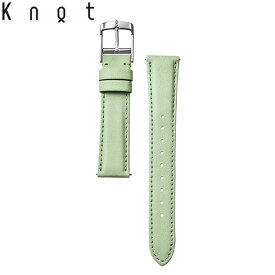 Knot ノット 時計 防水レザー 3Mスコッチガード 時計ベルト 18mm ライトグリーン 2024 SPRING COLOR ベルトのみ購入はメール便のため代引き・着日指定・包装不可 スペアベルト 日本製 腕時計 ウォッチストラップ