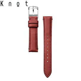 Knot ノット 時計 防水レザー 3Mスコッチガード 時計ベルト 18mm レッド ベルトのみ購入はメール便のため代引き・着日指定・包装不可 スペアベルト 日本製 腕時計 ウォッチストラップ 2025年8月