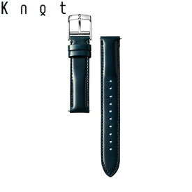 Knot ノット 時計 プレミアムコードバン ストラップ ロングシェイプ 時計ベルト 18mm ネイビー ベルトのみ購入はメール便のため代引き・着日指定・包装不可 スペアベルト 日本製 腕時計 ウォッチストラップ
