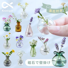 ペタナ 花瓶 おしゃれ ミニサイズ マグネット 選べる5個10個セット 一輪挿し ミニ花瓶 北欧 ガラス 生花 割れない 造花 省スペース ミニチュア 透明 小花 フラワーベース 造花付き プレゼント プチギフト 小さい 花びん インテリア 贈り物