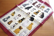 ★発送は郵便で！ ULSTER WEAVERS アルスターウィーバーズ お座りの犬 レッド キッチンタオル コットン …