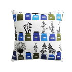 ★ アルメダールス ハーブブルー クッションカバー 北欧 50×50cm おしゃれ かわいい リネン コットン 角型 ブルー ホワイト クッション ソファ リビング インテリア