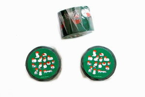 ★郵便なら送料260円/個★ リサラーソン 北欧 マイキー 帽子 クリスマス グリーン マスキングテープ 幅35mm かわいい おしゃれ レッド プレゼント インテリア ギフト ラッピング 包装 ☆北欧雑