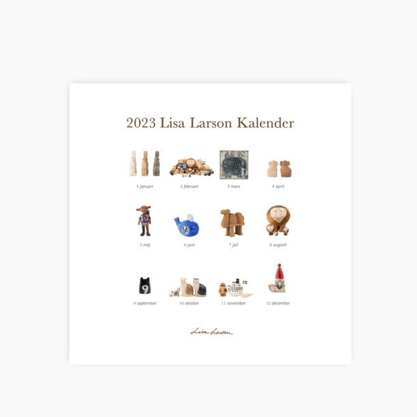 ★在庫処分 リサラーソン 2023年 陶器カレンダー 北欧 おしゃれ かわいい 壁掛け タイプ  カレンダー 可愛い動物 キャラクター 日程 予定 北欧雑貨 Lisa Larson