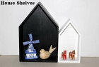 ★【A Little Lovely Company】 ★ミニチュア　ハウス型シェルフ セット！　ラック ハウス ウォールシェルフ　ウォールラック 壁掛け 壁飾り ディスプレイ棚 オーナメント 雑貨 インテリア 装飾 デコレーション