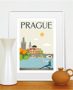 A[g |X^[ PRAGUE vn E̊X|X^[@A3TCY 30X42cm CeA i  z ss A[g    fUC ^yXg[