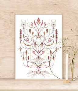 �|�X�^�[ �k�� ���؂̕W�{ �A�[�g RED ROOT TREE �Ԃ������� �T�C�Y 50x70cm �A�[�g ������� �C���e���A �^�y�X�g���[ �V���� �f�U�C�� �����@�͗l�ւ� �i�`������ ������ �ǂ��� �f�� �k���G��