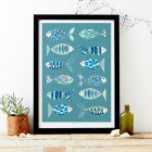 ★ FISH フィッシュ　魚 ポスターおしゃれ A3サイズ かわいい 新生活 アートポスター かわいい インテリア JESSICA HOGARTH イギリス雑貨