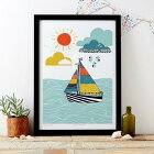 ★ SALOR LIFE ヨット ポスター おしゃれ A3サイズ かわいい 新生活 アートポスター インテリア JESSICA HOGARTH イギリス雑貨