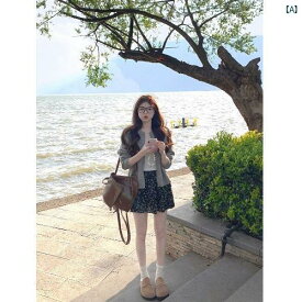 レディース レディース ファッション 韓国 韓国　ヨーロピアン　海外風　おしゃれ　かわいい　綺麗　大人 早春 衣装 春 新 ジッパー ニットカーディガン セーター 花柄 ケーキ スカート