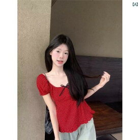 レディース レディース ファッション 韓国 韓国　ヨーロピアン　海外風　ファッション　おしゃれ　かわいい　綺麗 洋風 優しくて かわいい 夏 半袖 ウェーブ エッジ プルオーバー ショート シフォンシャツ Tシャツ
