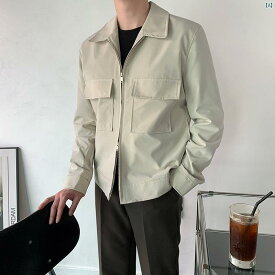 メンズ　韓国ファッション　男性　クール　かっこいい ジャケット 春秋 韓国 ハイエンド ワークウェア ジャケット トップ 服