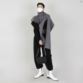 メンズ　韓国ファッション　おしゃれ ショール マント メンズ 秋冬 韓国 ニット スカーフ ハイネック 厚手 セーター