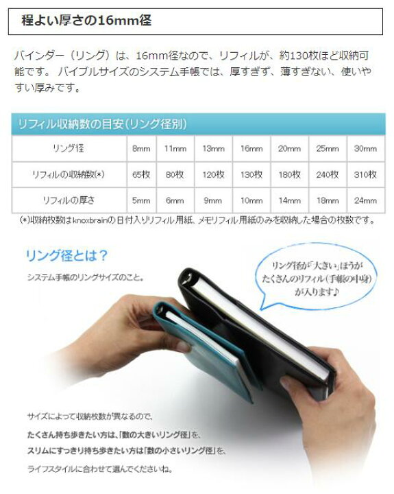 楽天市場】【ジャパンブルー】 システム手帳 バイブル b6 ( 6穴 革 