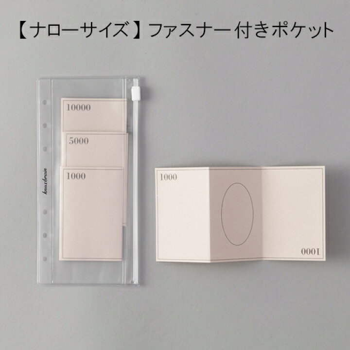 楽天市場】【ナローサイズ】ファスナー付クリアポケット ( ファスナー 