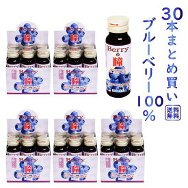 【30本セット】 Berryの瞳 1本50ml まとめ買い 3%off 割引 国産 ブルーベリー 100% ドリンク ジュース 飲み物 飲む アントシアニン ポリフェノール 目 眼 目にいい 眼精疲労 かすみ目 アイケア 美肌 健康 濃厚 凝縮 甘味料 無添加 砂糖不使用 すっぱい サプリ 送料無料