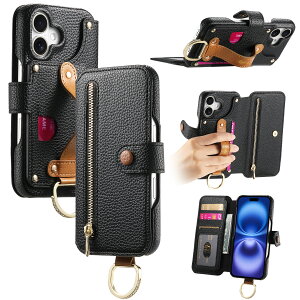 iPhone �P�[�X �蒠�^ �X�}�z�P�[�X �������� �x���g�t�� �Ў葀�� ���@�� RFID���C�h�~ �X�L�~���O�h�~ �J�[�h�|�P�b�g ���z�^ �g�уJ�o�[ ���f�B�[�X ��i iPhone11/12/12pro/13/14/15/16E/16/16pro/16plus/1